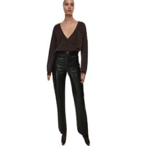 Wilfred Free 8 Black Leather Skinny Pants